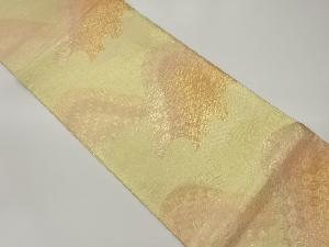 佐賀錦本場筑前博多抽象山に波模様織出し袋帯